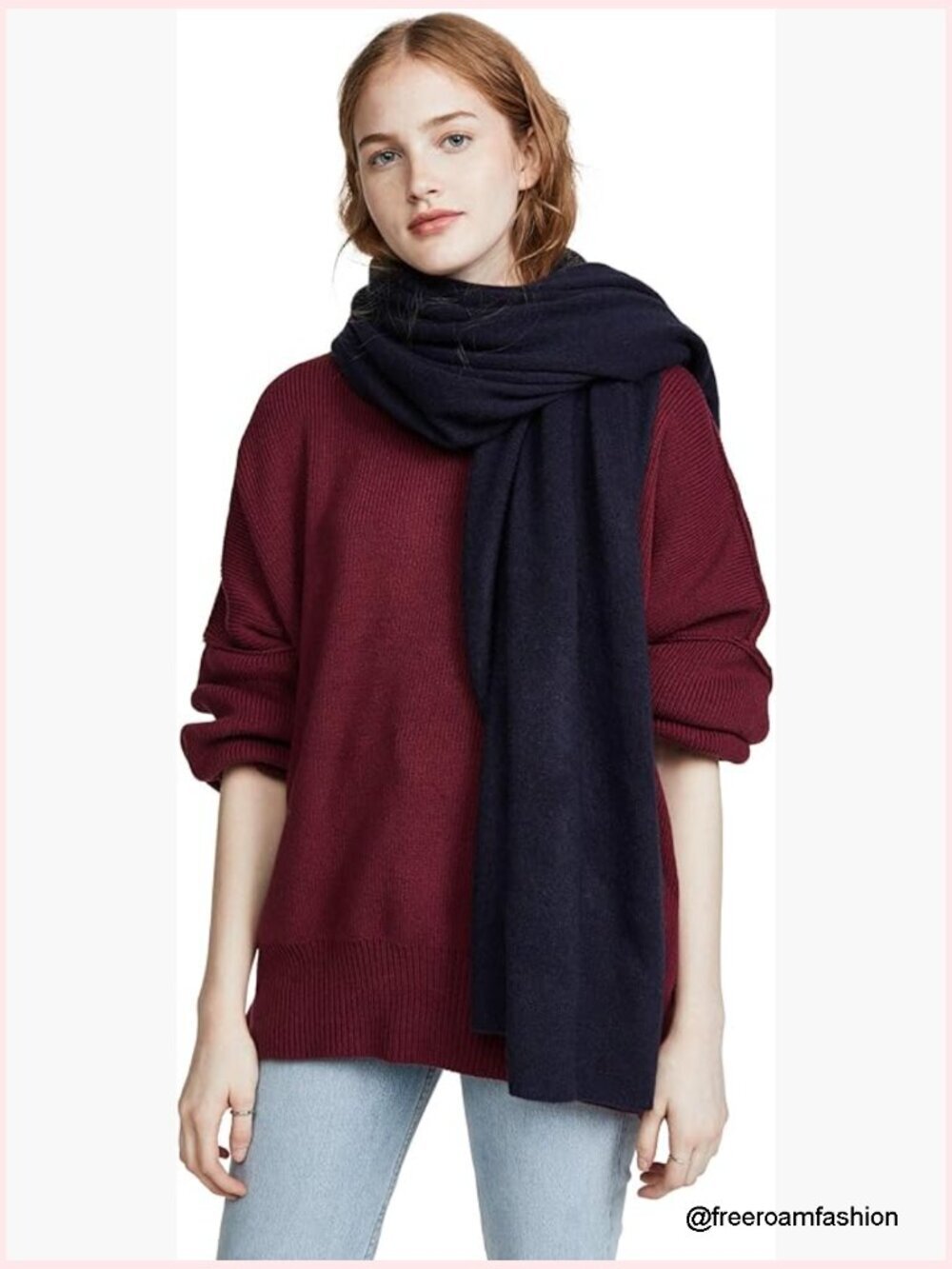 Luxury Cashmere Travel Wrap Scarf - Soft Knit Stretch 80in